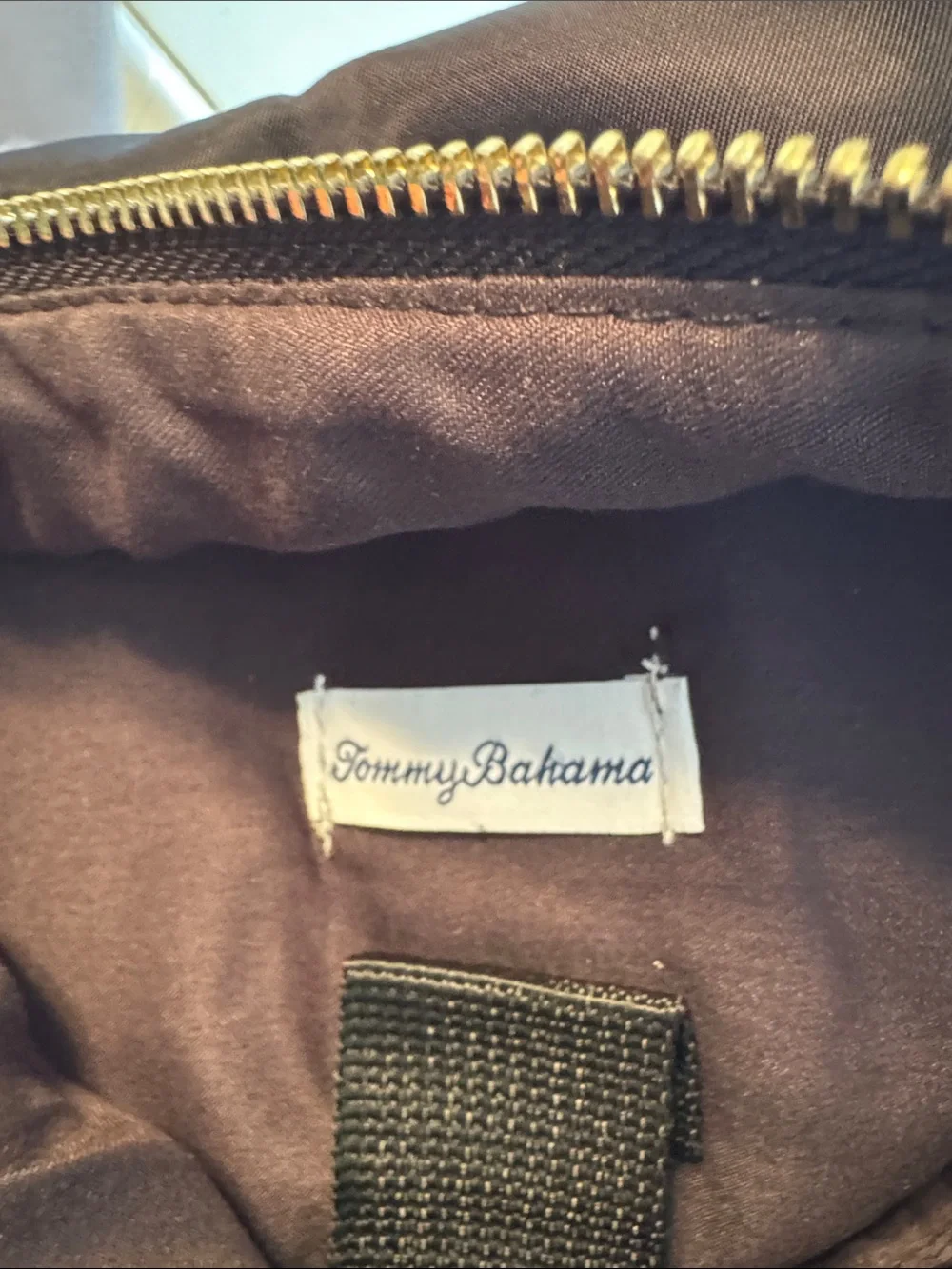 Tommy Bahama Black Backpack with Cream accents